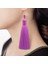 3 Pairs Kadın Boho Moda Uzun Püskül Küpe (Purple) (Yurt Dışından) 1