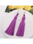 3 Pairs Kadın Boho Moda Uzun Püskül Küpe (Purple) (Yurt Dışından) 4