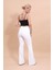 İspanyol Paça Pantolon-Beyaz 4