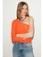 Bloom Asimetrik Slim Fit Turuncu Bluz 2