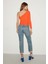 Bloom Asimetrik Slim Fit Turuncu Bluz 5