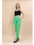 Kemerli Köprülü Dar Paça Pantolon-Yeşil 1