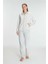 Pamuklu Uzun Kollu Fermuarlı Sweatshirt ve Pantolon Takım Pijama Takımı 1