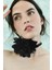 Saten Kumaş Büyük Çiçek Choker Kolye 1