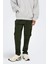 Erkek Onscommon Slim Fit Beli Lastikli ve Bağlamalı Pamuklu Kargo Pantolon 22029750 Haki 2