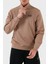 Pamuk Karışımlı Regular Fit Yarım Fermuarlı Dik Yaka Sweat Erkek Sweat 8NPM35 Pjvtz 1745 5
