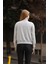 Sweatshirt Gri Kadın Yarım Fermuarlı Özel Tasarım 5