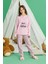 Kız Garson Koza Interlok Best Pembe Pijama Takım 0724 2