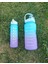 Motivasyonel 2 Lt + 900 ml 2'li Sporcu Motivasyon Su Matarası Dayanıklı Mavi Mor 3