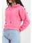 Kapşonlu Crop Sweat Pembe - 20959.1878. 5