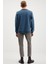 Allen Erkek Parçalı Arkası Uzun Yırtmaclı Polarsız Yuvarlak Yakalı Petrol Yeşili Sweatshirt 5