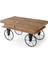 Sweet Home Akıllı Kademeli Sihirli Orta Sehpa Ceviz Renk Metal Tekerlekli 60x100 cm 2