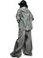 Oversize Tasarım Füme Beyaz Yıkama Denim Takım 3