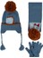 Kitti 1-4 Yaş Erkek Bebek & Çocuk Aksesuarlı Içi Polarlı Atkı Bere Eldiven 3'lü Takım 1