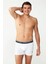 80481 Erkek Beyaz Pamuklu Tekli Boxer 2