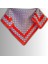 Kırmızı Fular Bandana Ipeksi Twill Saten Çintemani Desenli 1