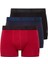 80518 Erkek Bordo-Lacivert-Siyah Modal 3'lü Boxer 1