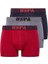 80521 Erkek Bordo-Antrasit-Lacivert Modal 3'lü Boxer 1