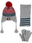 Kitti 4-8 Yaş Erkek Bebek & Çocuk Içi Polarlı Atkı Bere Eldiven 3'lü Takım 1