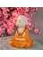 Dekoratif Keşiş Buda Meditasyon Seti Turuncu 2