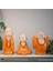 Dekoratif Keşiş Buda Meditasyon Seti Turuncu 5