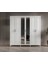 Ücretsiz Montaj - %100 MDF Sport 6 Kapaklı Aynalı Beyaz Gardırop - MDF Dolap - Elbise Dolabı 2