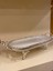 Porselen Sunum Tabağı Döküm Pirinç Ayaklı Kulplu Oval Ortaboy 30X16 Gümüş 5