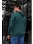 Unisex Oversize Düz Kapüşonlu Sweatshirt 3