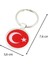 Yapıştırma Plasto Ay Yıldızlı Metal Anahtarlık 1 Adet 2