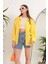 Modal Kumaş Oversize Kadın Gömlek-Sarı 3