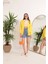Modal Kumaş Oversize Kadın Gömlek-Sarı 4