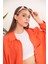 Modal Kumaş Oversize Kadın Gömlek-Oranj 4