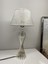 Misbah Burgu Abajur Masa Lambası Kesme Kristal Camlı Gümüş Renk Kaplama , Lampshade 1