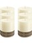 6'lı Blok Mum Seti Krem (7 x 7 cm ) 1