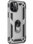Apple iPhone 12 Pro Max 6.7'' Yüzüklü Tank Kılıf Gümüş 1