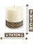 12'li Blok Mum Seti Krem (7 x 7 cm ) 2