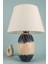 Reflechi Handmade Seramik Abajur Lacivert-Krem 1