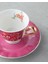 English Home Miranda Garden New Bone China 12 Parça 6 Kişilik Kahve Fincan Takımı 90 ml Pembe 4