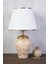 Gloire Handmade Seramik Abajur Pudra Beyaz 1