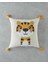 Cute Tiger Bebe Dekoratif Kırlent 45 x 45 cm Ekru 1