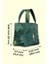 Kadın Vegan Yeşil Medium Tote Bag - Koi Tasarım 7
