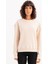 Bisiklet Yaka Basic Kalıp Bej Kadın Sweatshirt Eşofman Üstü Aura 3