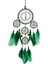 Yeşil Tüy Dream Catcher El Yapımı Duvar Asılı Kolye Dokuma Sanat Dekoru El Sanatları (Yurt Dışından) 1