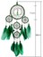 Yeşil Tüy Dream Catcher El Yapımı Duvar Asılı Kolye Dokuma Sanat Dekoru El Sanatları (Yurt Dışından) 2