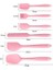 6 Adet / Takım Pembe Silikon Pişirme Aracı Setleri Spatula Yağ Fırçası Mutfak Mutfak Eşyaları Bakeware | Pişirme Aracı Setleri (Yurt Dışından) 2
