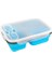 1100ML Silikon Katlanabilir Taşınabilir Öğle Yemeği Kutusu Büyük Kapasiteli Kase Öğle Yemeği Bento Kutusu Katlanır Lunchbox Çevre Dostu | Çevre Dostu (Mavi) (Yurt Dışından) 1