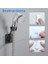 Ev Banyo Ayarlanabilir Duvara Monte Emme Kupası Duş Braketi (Siyah) (Yurt Dışından) 4