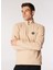 Bej Erkek Fermuarlı Yaka Relaxed Fit Sweatshirt D4WM-SWT3930 1