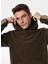 Haki Erkek Kapüşon Yaka Relaxed Fit Jakarlı Sweatshirt D4WM-SWT3265 1