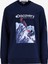 Lacivert Erkek Bisiklet Yaka Relaxed Fit Baskılı Sweatshirt D4WM-SWT3253 1